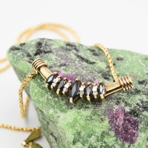 10K Sapphire and Diamond Necklace